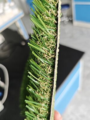 غير ملئ العشب الاصطناعي الأخضر الشفاف اللاتكس 30mm مادة PE&PP الرمل القليل الحاجات الثقوب الصرف الصحي