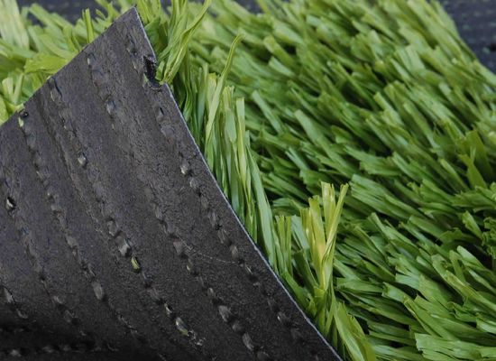 العشب الاصطناعي لكرة القدم الخضراء Dtex 11200 مع CPP + LENO الدعم و SBR غطاء اللاتكس الحفاظ على أقل
