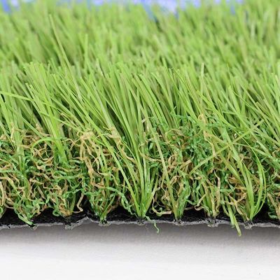 مقاومة للأشعة فوق البنفسجية الصيانة المنخفضة مزج 4 ألوان المناظر الطبيعية العشب الاصطناعي للمساحات الخارجية